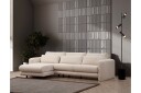 Makhan Sofa med Sjeselong 3 seter   Lys beige