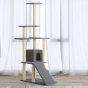 Vidaxl Kattetre Med Klorestolper I Sisal Lysegrå 155 cm