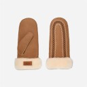W Atherson Embroider Mittens Chestnut