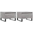  Salongbord 2 stk grå sonoma 50x46x35 cm konstruert tre 8721012112001