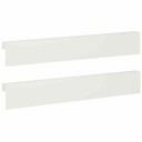 vidaXL Kantprofil til hage 2 stk. 100 x 5 x 15 cm Stål Hvit