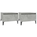  Sidebord 2 stk betonggrå 50x46x35 cm konstruert tre 8720845668709