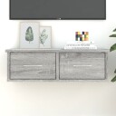 vidaXL Veggskap gr? sonoma eik 60x26x18,5 cm konstruert tre