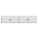  Vegghylle med skuffer hvit 100x37,5x19 cm konstruert tre 8721158649904