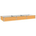 vidaXL Hevet Hagebed Naturlig 240 x 80 x 24 cm kaldvalset stål