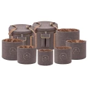 Meinl CSBPSSET3 Crystal Singing Bowl Travel Bag Set Brown