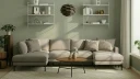 Menard 4 seters Venstrevendt Stor U formet Dyp Large Sofa med Divan og Sjeselong i Manchester   Greige