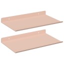 vidaXL Flytende hylle Veggmontert 2 pcs Rosa 30 x 18 x 2,5 cm Stål