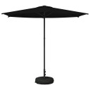 vidaXL Hageparasol med base 270 x 270 cm Polyester Rektangulær Svart