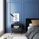 Nattbord HOME4YOU Pixar 45x35x50 cm svart - svart