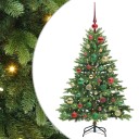  Kunstig juletre med 150 LED med stativ grønn 120 cm PE og PVC