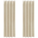  Gardiner med gardiner 2 pcs Krem 140 x 245 cm Fløyel