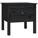 vidaXL Sidebord svart 50x50x49 cm heltre furu