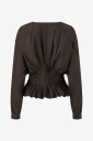 Copenhagen Muse   Bluse Cmpoplin Blouse   Brun