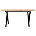  Salongbord X-ramme 80x50x40,5 cm heltre furu og støpejern 3282750