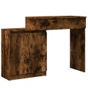  Sminkebord med LED røkt eik 115x37x110,5 cm