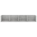 vidaXL Veggmontert CD-hylle betonggr? 100x18x18 cm sponplate