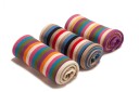Baby Pledd med striper,100 % merino lameull. Lavenda