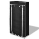 vidaXL Stoff Skoskap 58 x 28 x 106 cm Svart