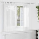  Voile gardiner med stanglommer 2 stk hvit 8721158552570
