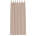  Gardiner med gardiner 2 pcs Gråbrun Polyester