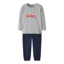 Name It Brannbil pysjamas til barn grey melange 110/116