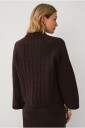 Ellos Collection   Genser med kabelstrikk   Brun