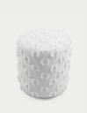 Meric sittepuff 40 cm rund   Hvit