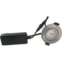 Nordtronic Low Profile ECO innfelt spotlight børstet aluminium 4000K