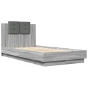  Sengeramme med hodegavl grå sonoma 75x190 cm konstruert tre 8721012277151