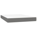 vidaXL Pocket Spring Sengemadrass Medium Mørkegrå 140x190x20 cm Stoff