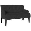  Chesterfield Benk Svart 112 x 65,5 x 75 cm Fløyel