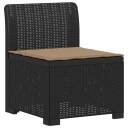 vidaXL 1 seters Hage Sofa med Pute Rattan Utseende PP Antrasitt