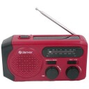 Denver SCR-2010 Rød Solcellevevradio med Lommelykt