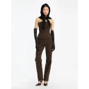 ROTATE Birger Christensen Printed Straight Jeans - Brown - 25