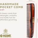 Kent Brushes Handmade Small Fine/Coarse Toothed Pocket Comb