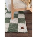 Ullteppe Chessie Kvadrat - 250x250 cm, Smaragdgrønn