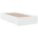  Sengeramme med skuffer hvit 75x190 cm konstruert tre 8721102620935