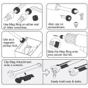 Magnetisk mutterog skrueholder | Magnet clip | Sett med 5 elementer