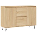 vidaXL Skjenk sonoma eik 104x35x70 cm konstruert tre