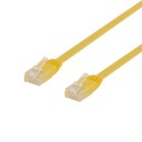 DELTACO Flat TP Cable Cat6 5m Yellow