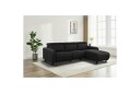 Reclinersofa med hjørne Loft24 Hjørnesofa Loft24 Skaane med elektrisk recliner Svart Høyrevendt Kunstskinn  