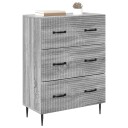 vidaXL Skuffeskap Grå Sonoma 66 x 34,5 x 89,5 cm Konstruert tre