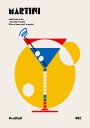 Martini Bauhaus Cocktail Poster Plakat / 40x50cm
