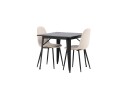 Venture Home Spisegruppe Tudera 80 cm Rektangulær med 2 Nicci Stoler Beige