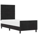  Sengesett Svart 80x200 cm Fløyel