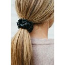 Bybarb Silk Hair Scrunchie Black
