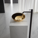 Bathco Brest Toppmontert Servant Ø40,5x15 cm, uten overløp, Gull