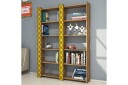 Bokhylle Amtorp 124 cm   Brun|Gul