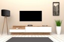 TV Stand 160 cm Eik/Hvit   Hvit/Natur